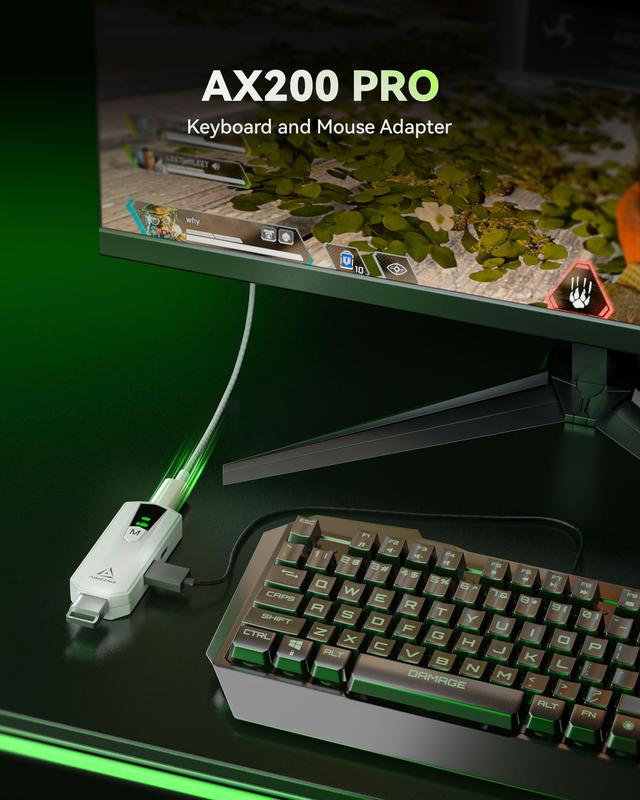 Adaptador de teclado e mouse AIMZENIX AX200PRO para PC e Switch